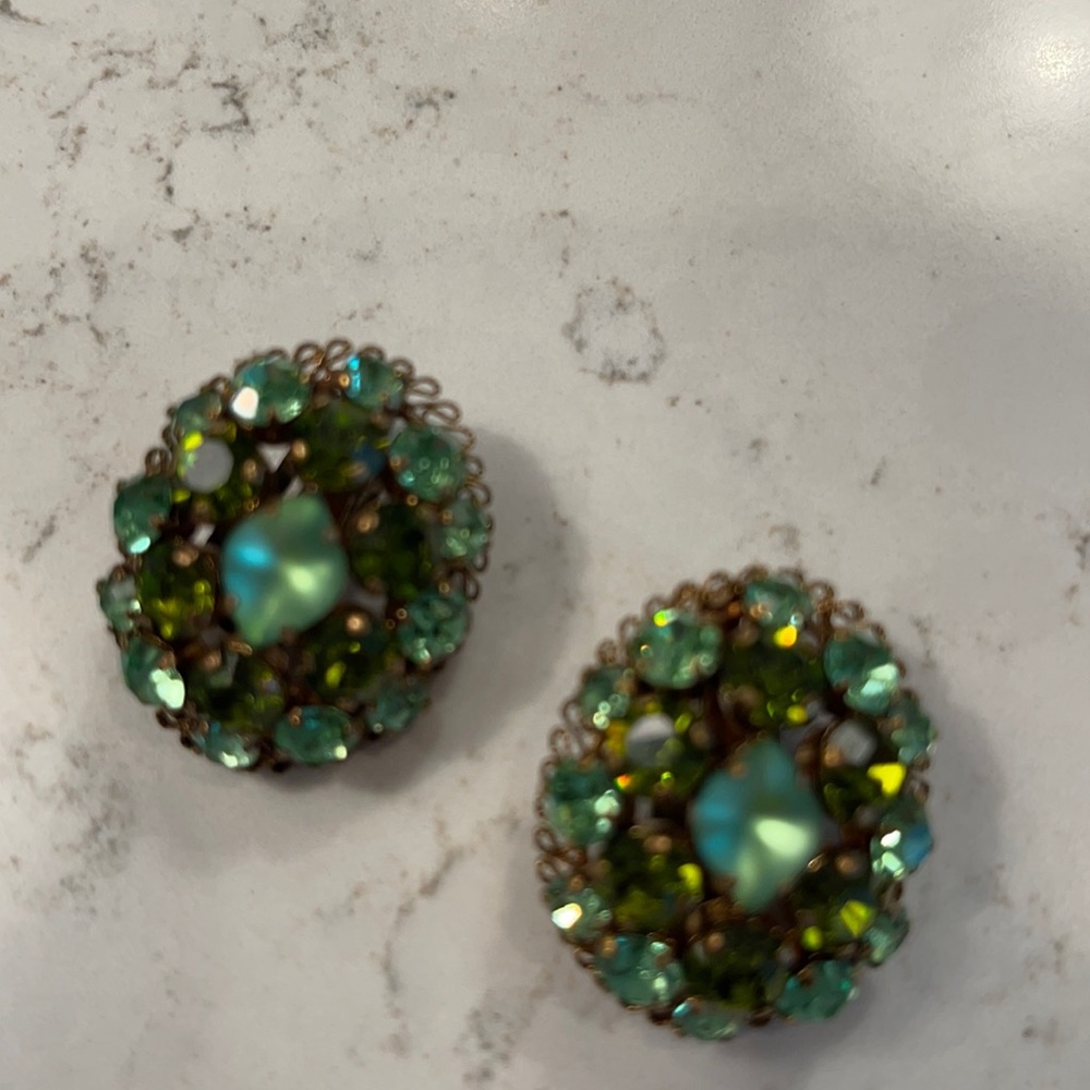 Vintage 1940-1950’s clip on earrings AUSTRIA markings